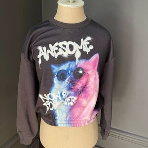 H&M awesome kitty sweatshirt size 12/14